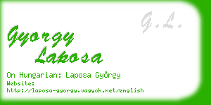 gyorgy laposa business card