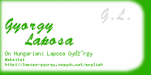 gyorgy laposa business card